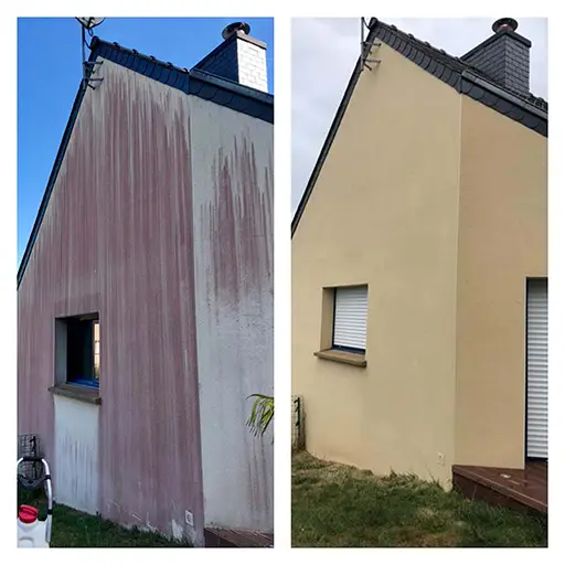 Avant et après ravalement d'une habitation
