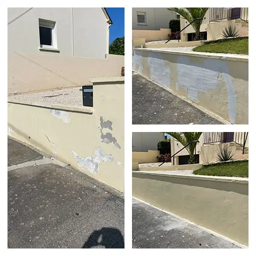 Avant et après ravalement d'une habitation