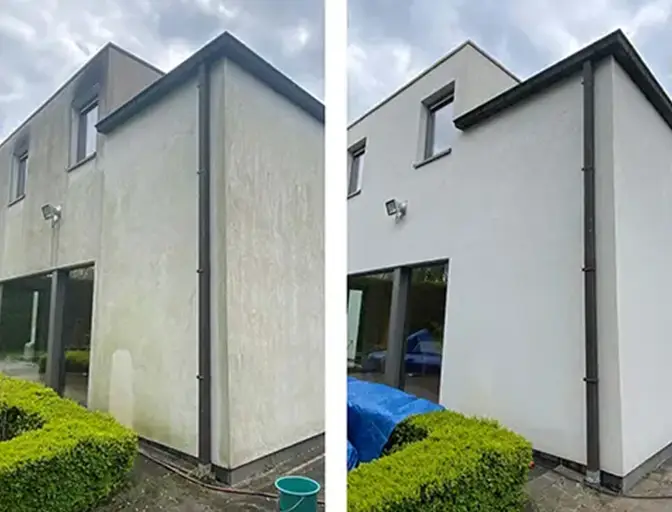 Avant et après ravalement des façades d'une maison